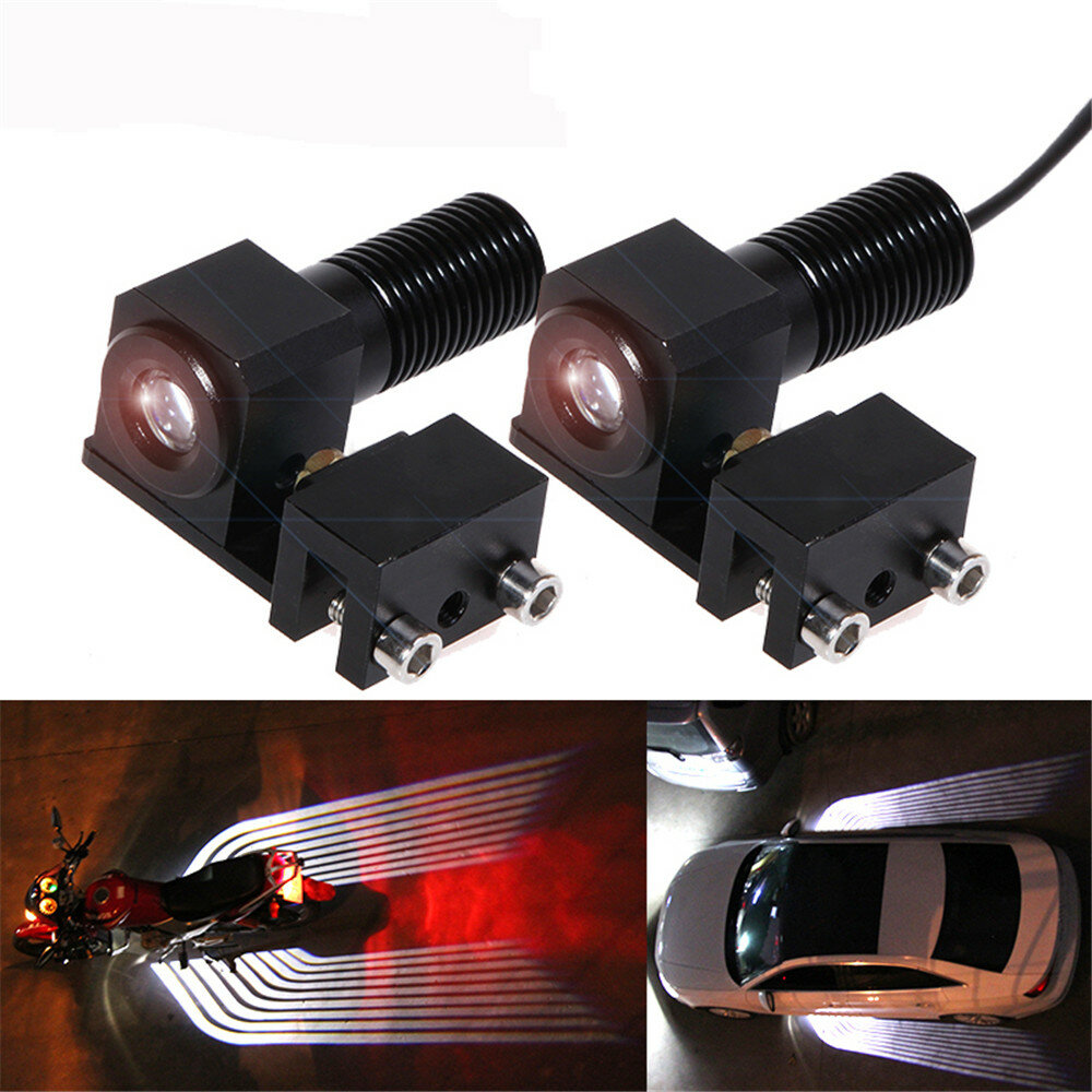 CNSUNNYLIGHT Auto / Motorfiets LED Decoratie Verlichting Noodsignaalvleugels Lamp Projector Mistwaar