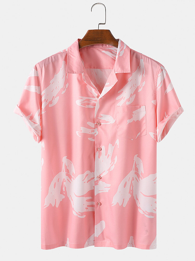 

Mens Banggood Designed Pattern Print Breathable Short Sleeve Casual Shirts
