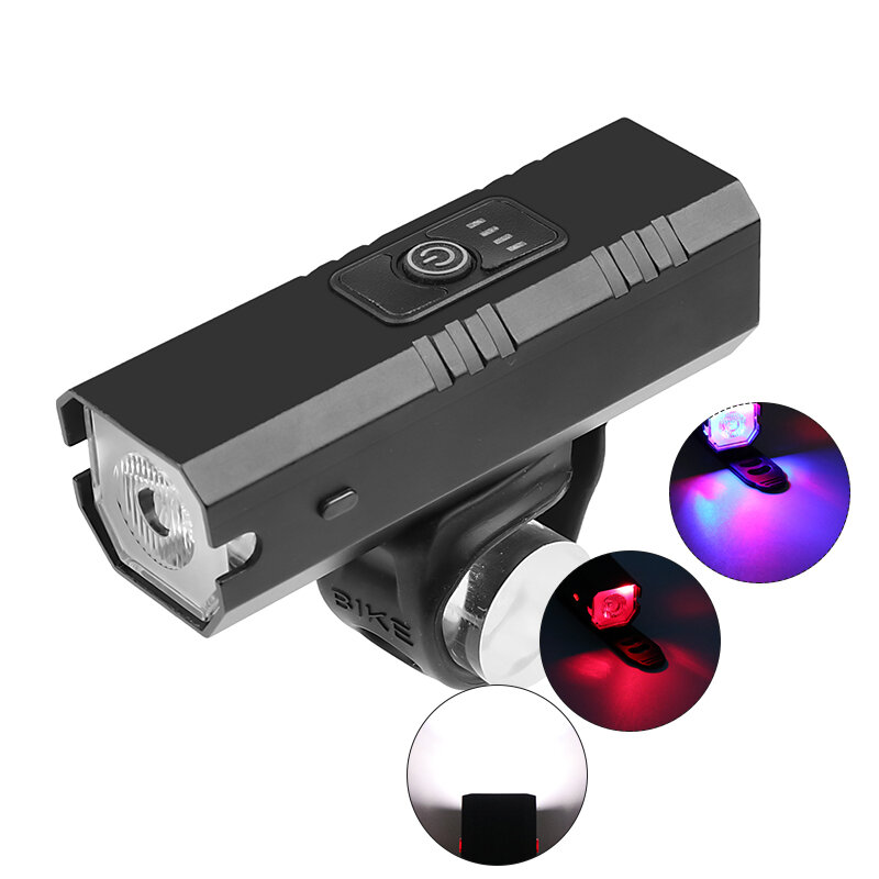 XANES? Z-02B T6 Fietskoplamp USB Oplaadbaar Waterdicht 1200 mAh 3 standen MTB-voorlamp Ultralichte z