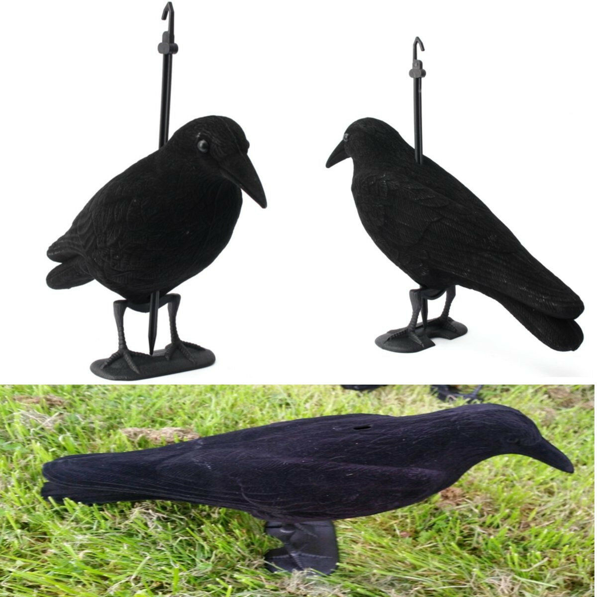 1 stks Vogels Decoy Plastic Stroomden Harde Zwarte Kraaienval Decoratie voor Jacht Camping