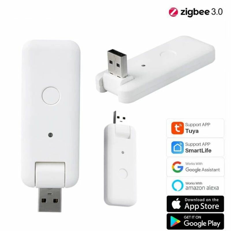 Tuya Zigbe Smart USB Gateway Smart Accessories Control Center Smart Home Voice Control Work With Alexa Google Home Smart
