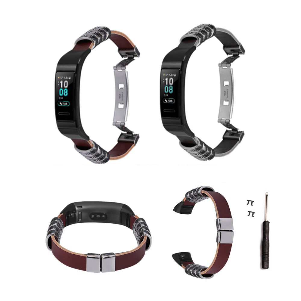 Bakeey Horlogeband Retro dubbele pers Vlinder Gesp Horlogeband voor Huawei Honor Band 3/Band 3 Pro