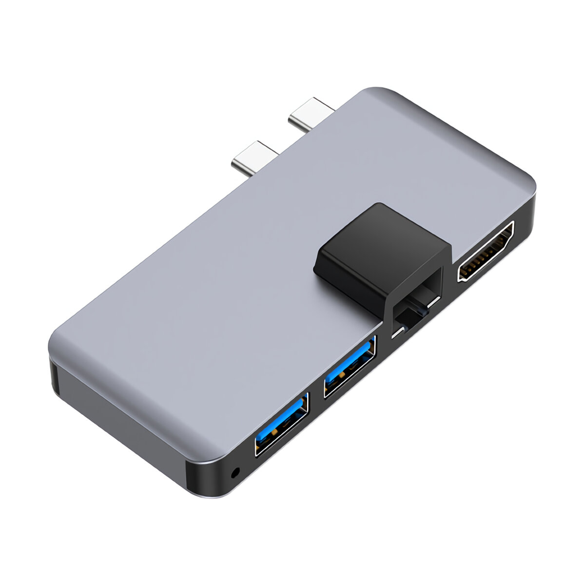 Rocketek USB 3.0 Hub Type-C 4K HD Rj45 Gigabit Ethernet 1000Mbps Adapter TF / SD-kaartlezer PD voor 