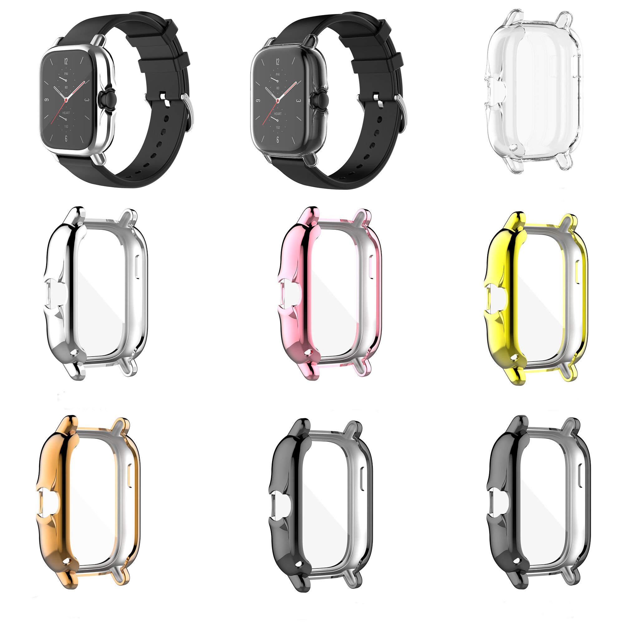 Bakeey All-inclusive TPU Watch Case Cover Horlogebeschermer voor Amazfit GTS 2