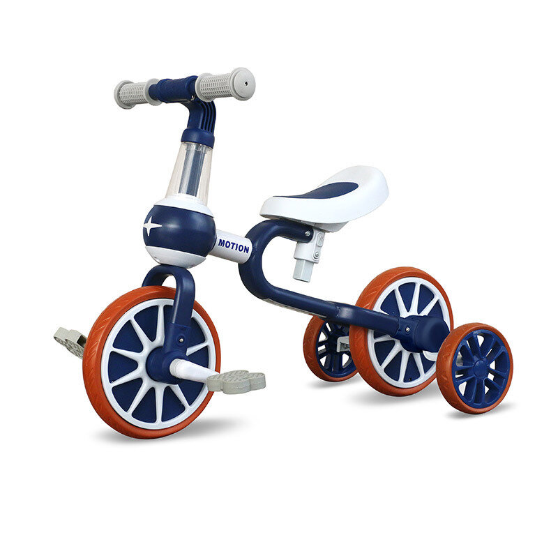 PORSA PIM 3-in-1 Kids Tricycle Baby Balance Bike Ride Slip Dual Mode Children Bike with Detachable Pedal for 1-4 Year Ol