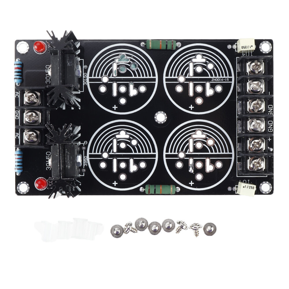 

120A Rectifier Filter Power Supply Board Solder Schottky 35MM 4 Capacitor Rectification Amplifier DIY