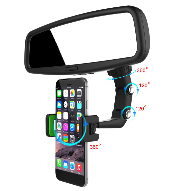 

Bakeey Multifuctional Multi-Joint Rotation Flexible Arm Car Rear View Mirror/ Headrest/ Desk Phone Holder Stand Bracket
