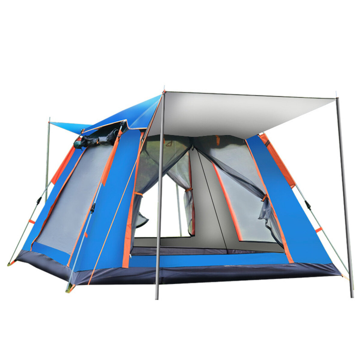Στα 60.80€ από αποθήκη Κίνας | 4 5 People Fully Automatic Set up Tent UV Protected Family Picnic Travel Sun Shelters Outdoor Rainproof Windproof Camping Tents