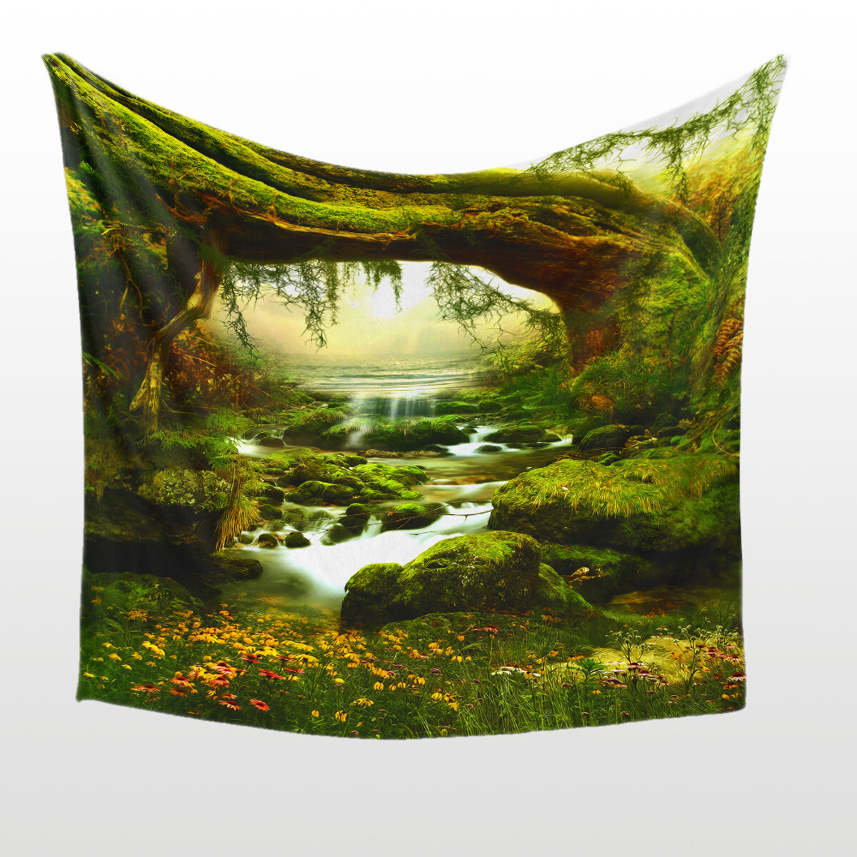 3D Digital Printing Tapestry Landscape Hanging Blanket Home Living Room Wall Ornament Tapestries Acc