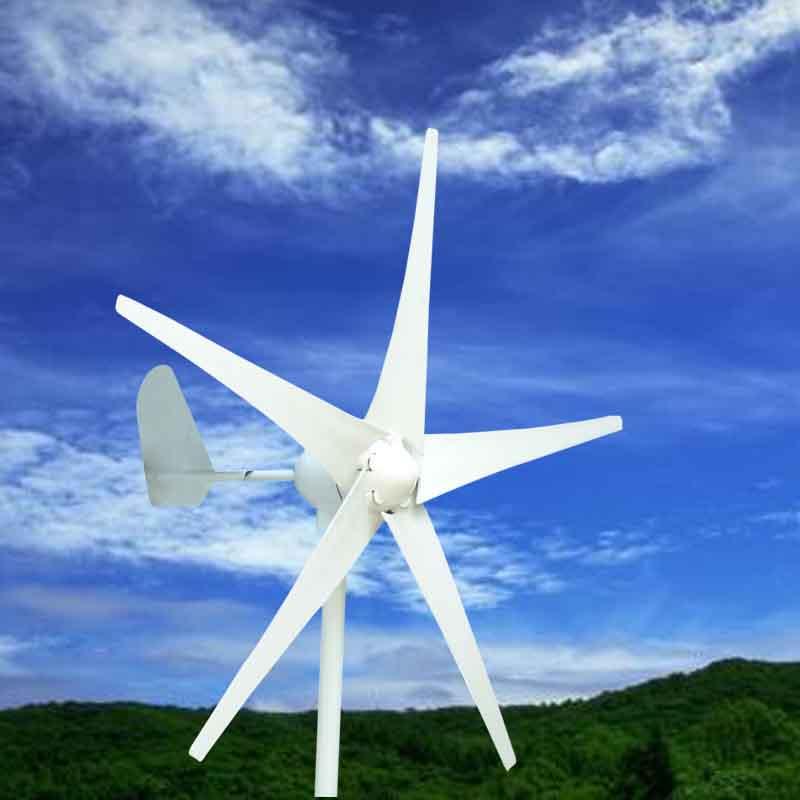 400W Wind Turbine Wind Generator DC 12V/24V 5 Blades with windmill Charge Controller