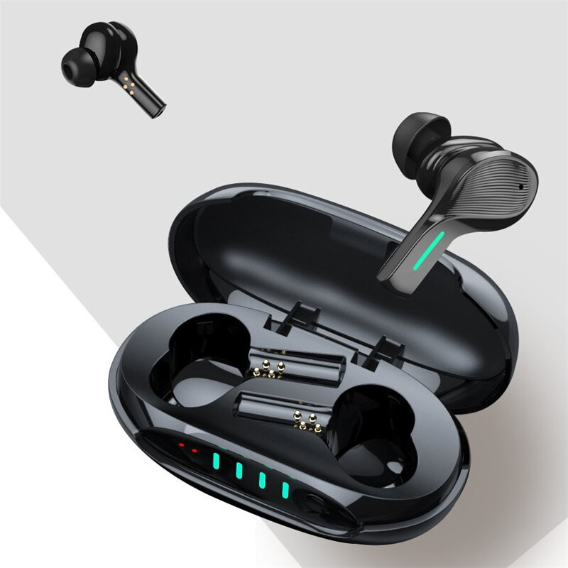 Hgltech t12 tws bluetooth 5.0 earphone qcc3020 apt hifi bass enc noise reduction headphones touch control headphone with mic