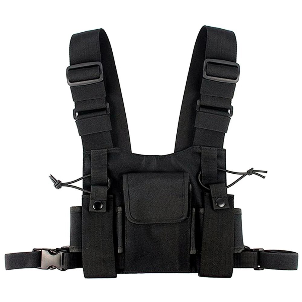 

Radio Harness Chest Front Pack Pouch Holster Carry Bag for Baofeng UV-5R UV-82 BF-888S TYT ICOM Walkie Talkie