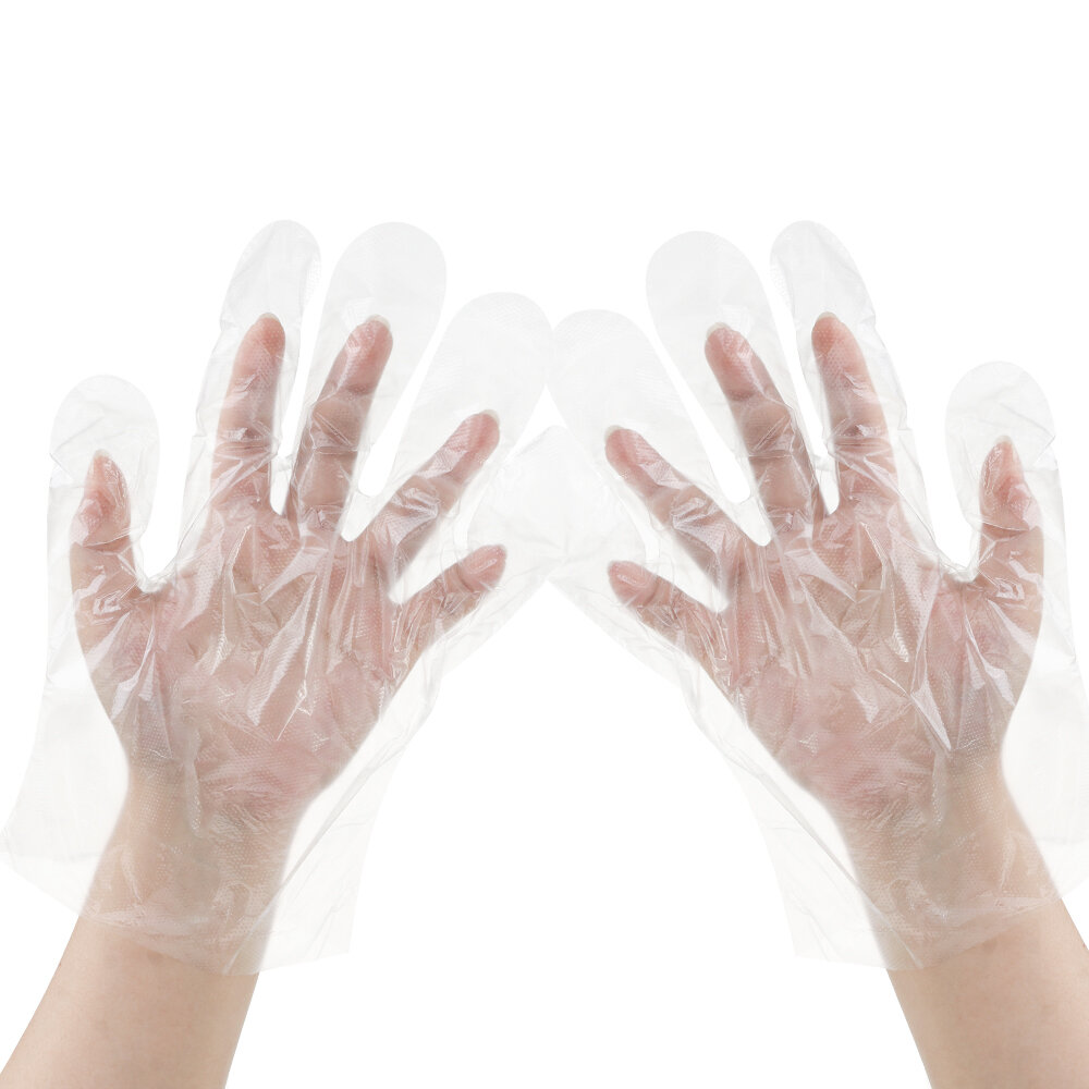 

DIGOO DG-LG02 500PCS Disposable Transparent PE Protective Gloves Safety Oil-Resistant Impermeability Nontoxic Glove