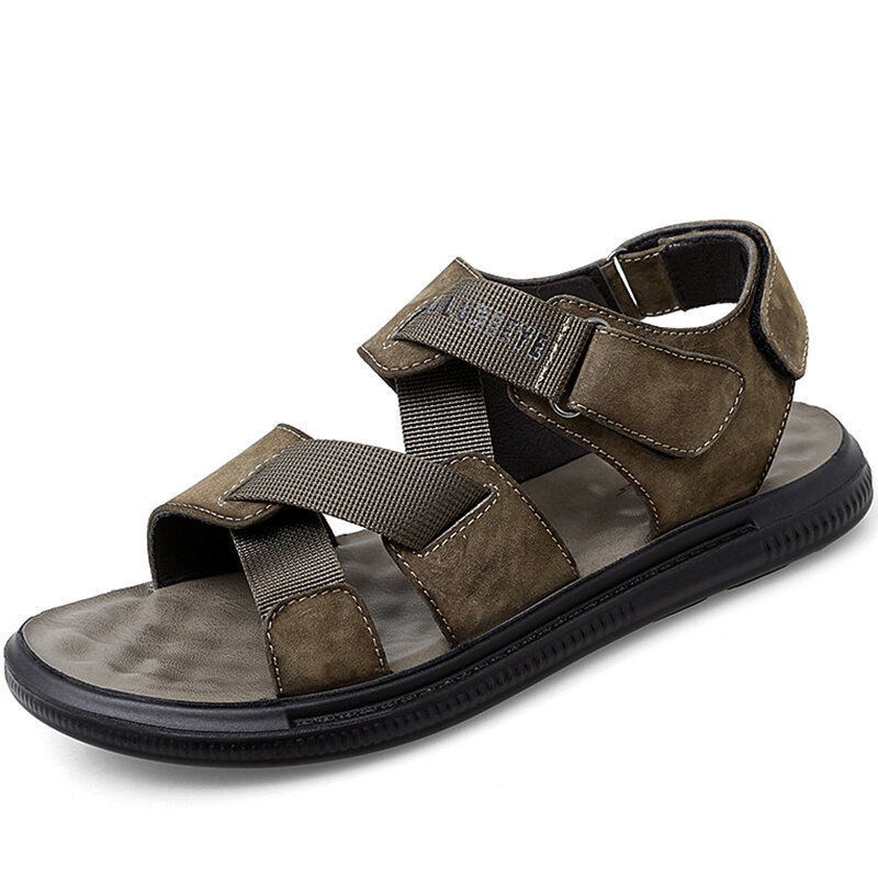 

Men Cowhide Breathable Opened Non Slip Comforty Casual Outdoor Sandals