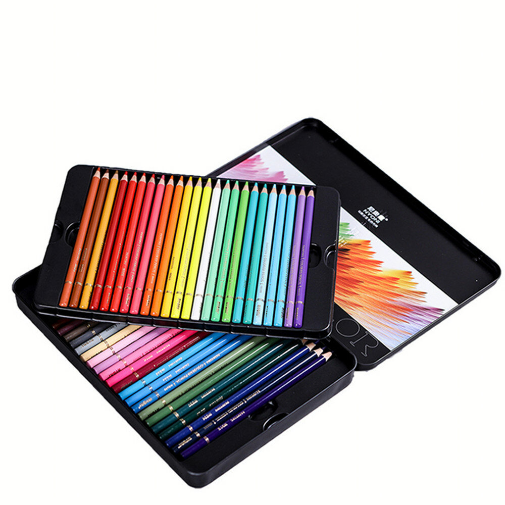 

NYONI 24/36/48/72 Colors Oi Colored Pencil Professional Pencils Set Art School Supplier Painting Sketch