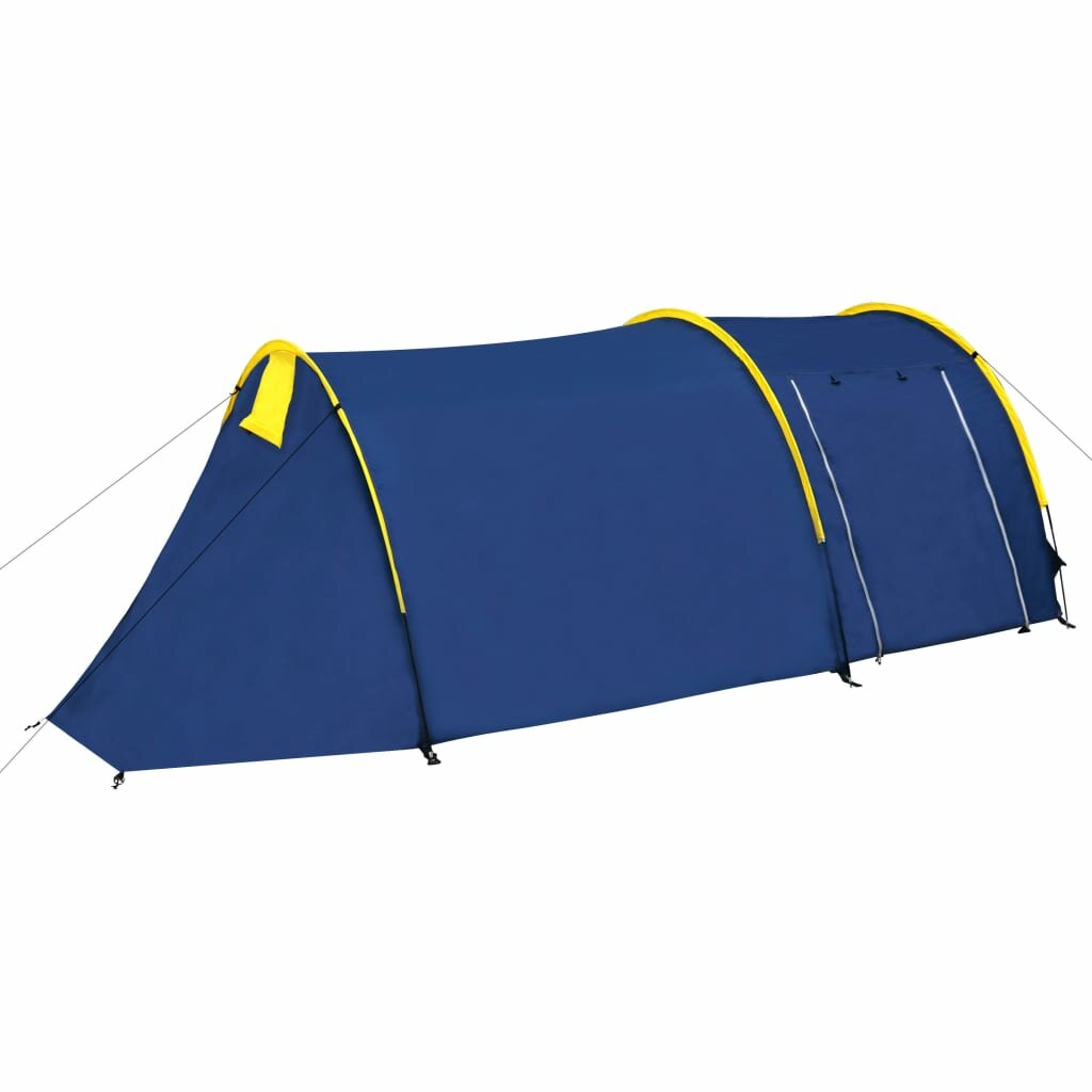 [US Direct] ضد للماء خيمة تخييم 2 ~ 4 أشخاص خيمة نفق للتخييم والتنزه والسفر وأعمدة من الألياف الزجاجية باللونين الأزرق والأصفر