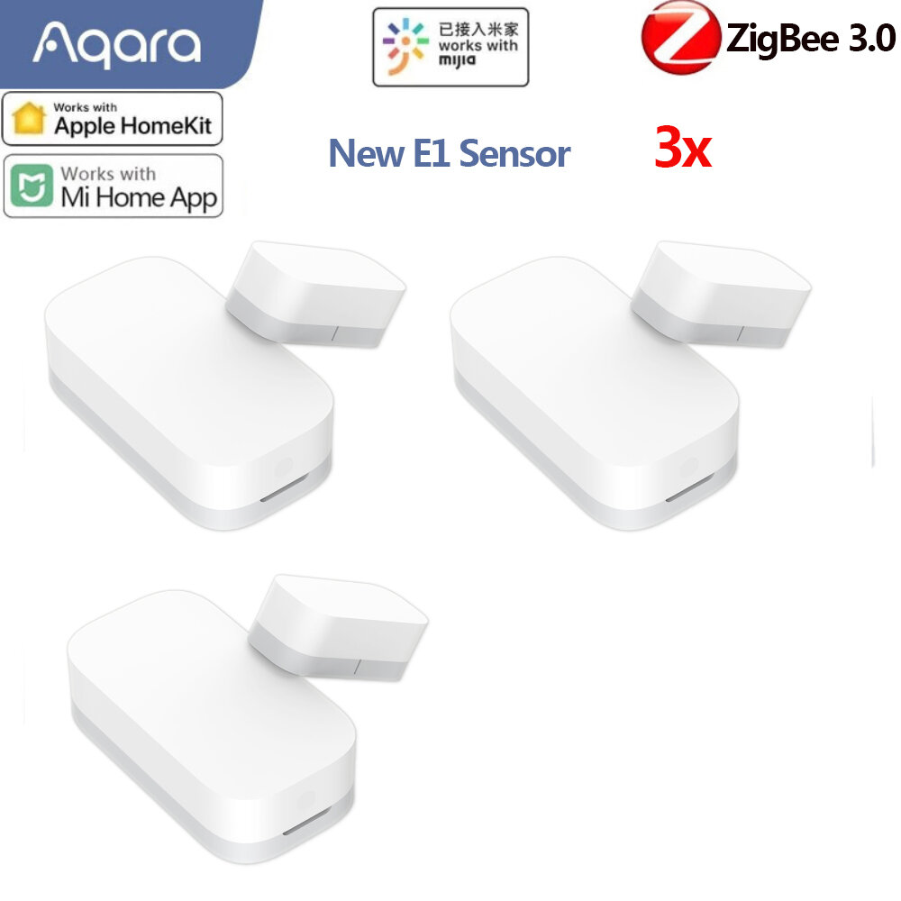 [3PCS] Aqara E1 Raam- en deursensor Zigbee 3.0 Draadloze afstandsbediening Smart Home Kit Alarm op a