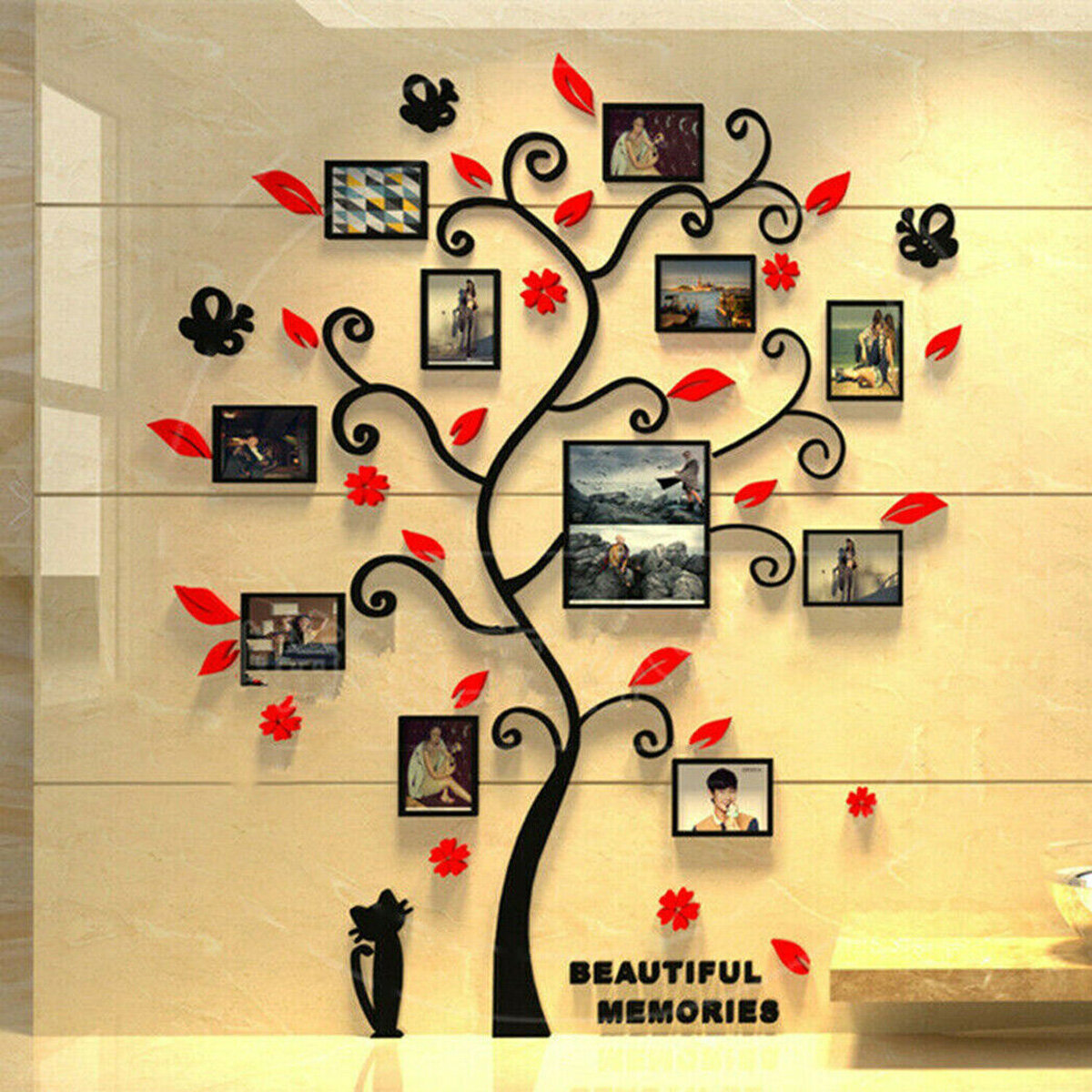 Photo Picture Frame Family Tree 3D Acrylic Home Wall Sticker Removable Decoration
