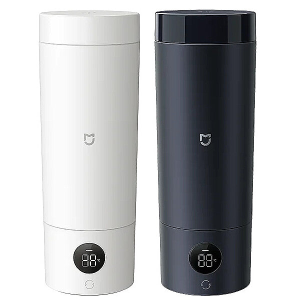 Tasse de chauffage portable Xiaomi Mijia 2 de 350 ml avec thermomètre LED de température, bouilloire de thermos en acier inoxydable 316, pour café de voyage