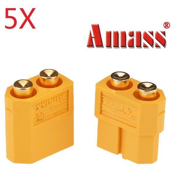 5 paar Amass PCB Dedicated XT60-P Plug Connector Man & Vrouw voor PCB Board