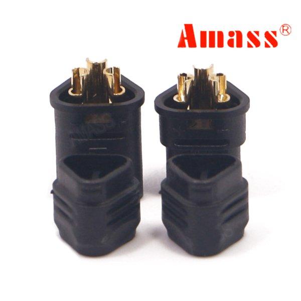 Amass MT30 2mm Banana Plug Driewielige Connector Zwart Mannelijk & Vrouwelijk 1 Paar