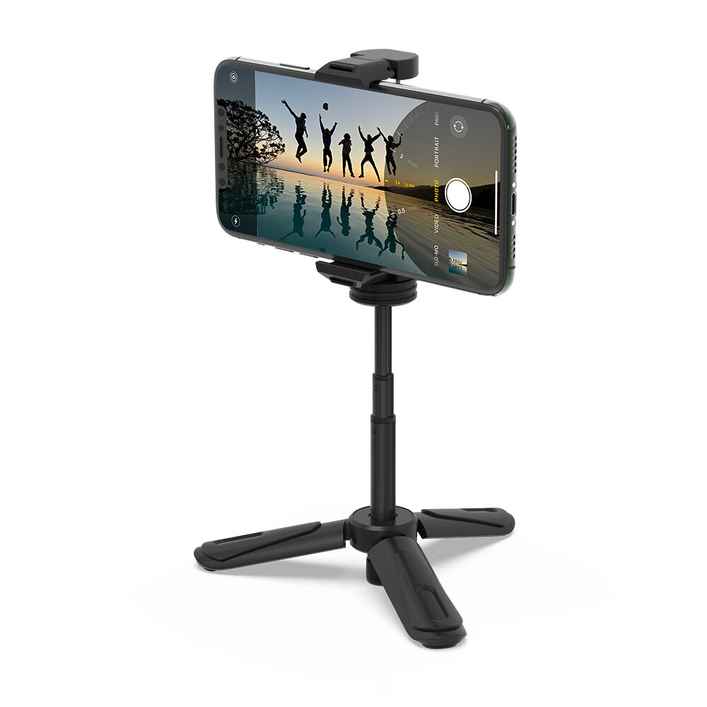 

BlitzWolf® BW-BS0 Mini Desktop Multi-angle Tripod Phone Holder Portable Selfie Monopod for Phone Camera LED Light