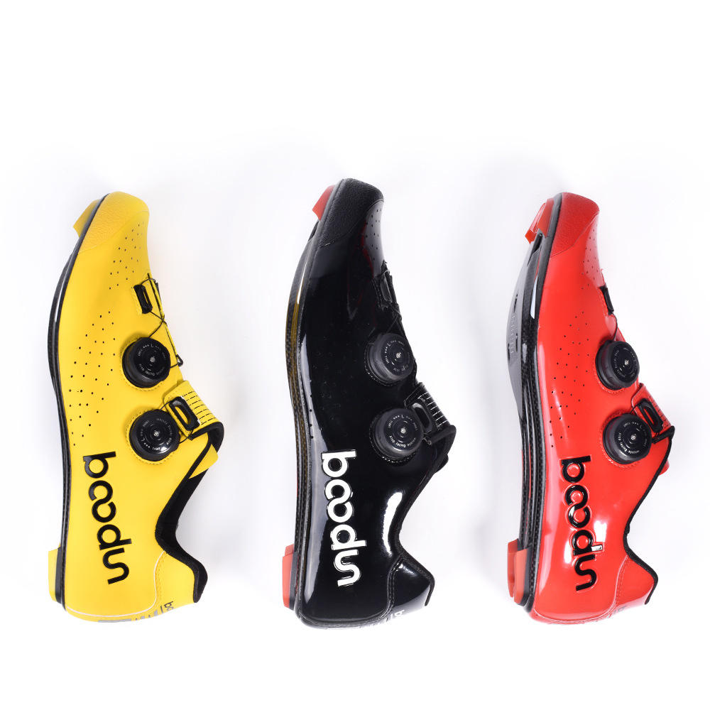 Boodun Men's Cycling Shoes Carbon Fiber Sole Road Bike Shoes Breathable Self-Locking Racing Bicycle Shoes with Cycling Cleats