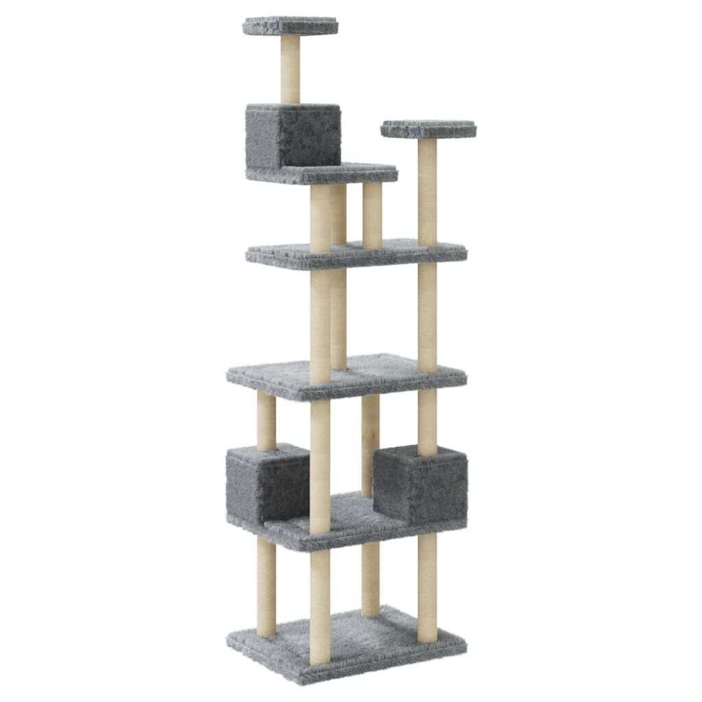 best price,cat,furniture,with,sisal,scratching,posts,188cm,gray,eu,discount
