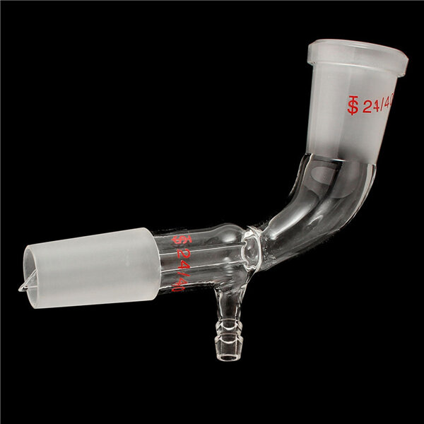 24/40 Glass Bend Connector Tube Vacuum Distillatie Afname Adapter