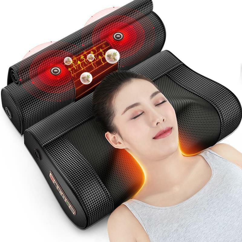 Multifunctioneel cervicaal massagekussen Dubbele 8D-massagekoppen Alsem Heet kompres massagekussen I
