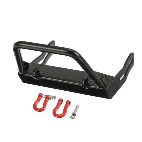 1:10 Steel Front Bumper w// Winch Mount Shackles For Axial SCX10 RC Crawler Car