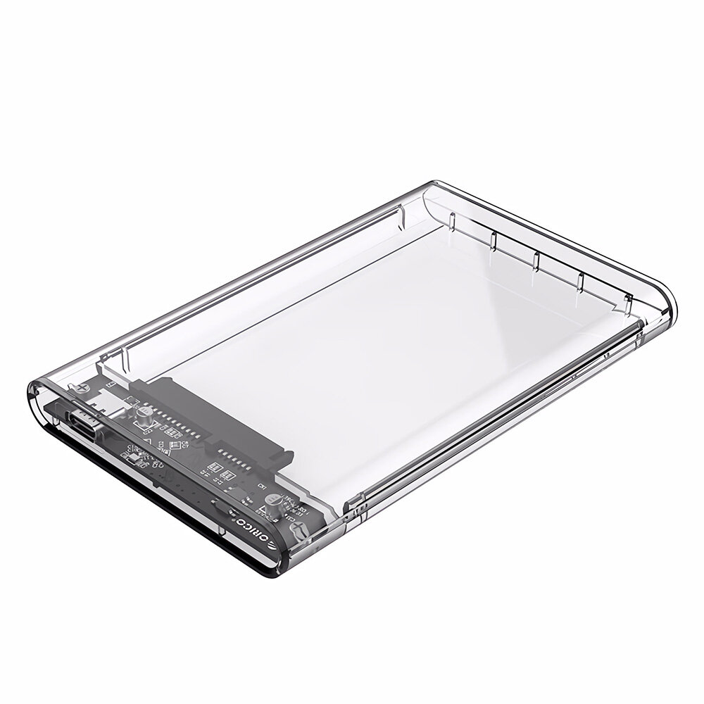 ORICO 2.5 inch Type-C to SATA3 Transparent Hard Drive Enclosure External SSD HDD Case Support UASP