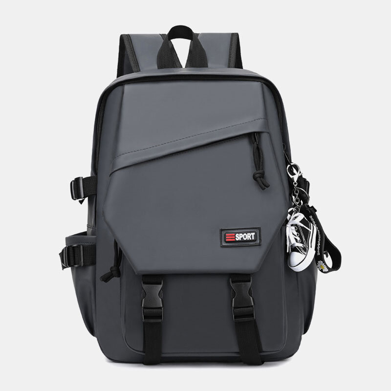 Men Nylon Waterproof Wearable Backpack Large Capacity Multiple Compartments Shoulder Bag
