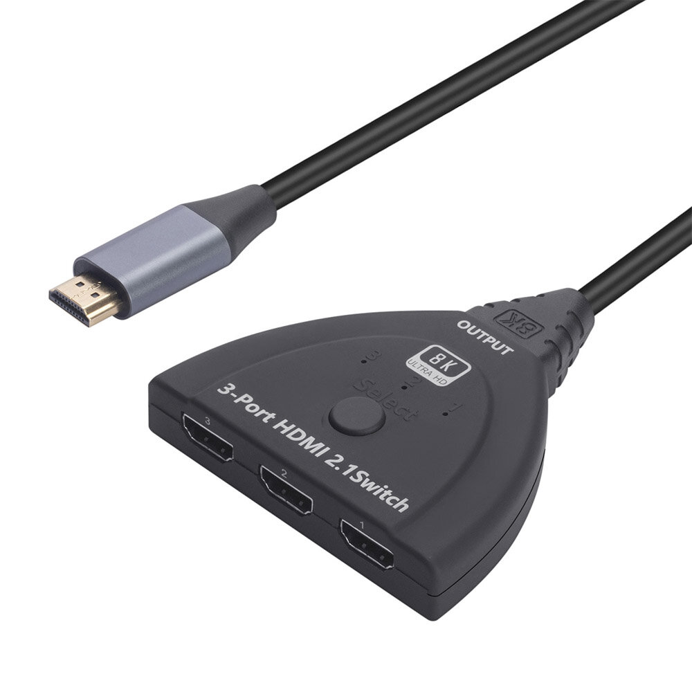 

MnnWuu 8K 60Hz HDMI 2.1Switch 3 Input 1 Output Video Switcher High Speed HDMI Splitter Кабель-адаптер для Xbox TV Проект