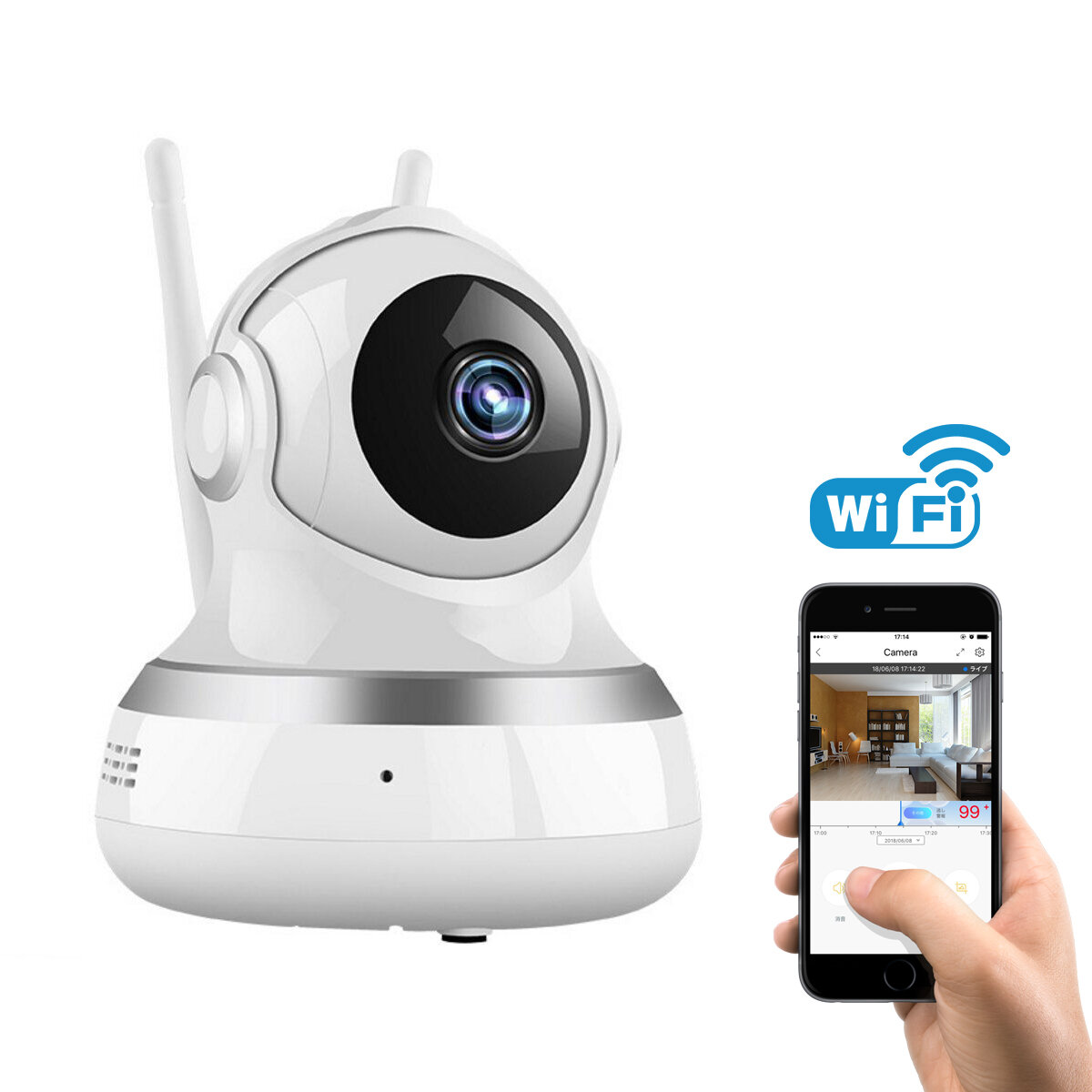 HD 1080P Draadloze WiFi IP P2P Bewegingsdetectie IR Nachtzicht Thuis Baby Beveiliging Surveillance N