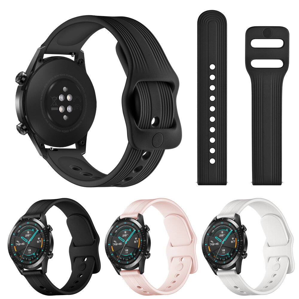 Bakeey Pure Color siliconen horlogeband vervangende horlogeband voor Huawei GT2 Smart Watch