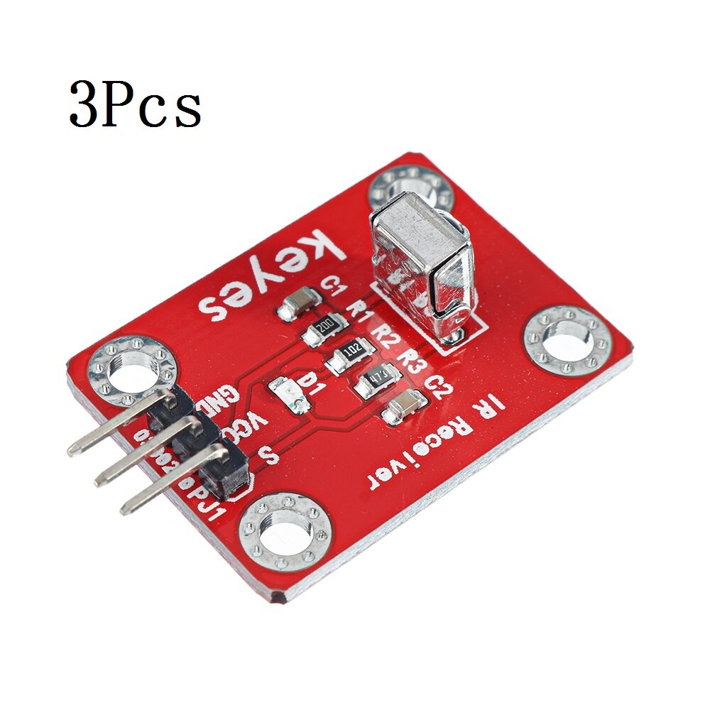 

3Pcs Keyes Brick Infrared Receiving Sensor (pad hole) with Pin Header Module Digital Signal