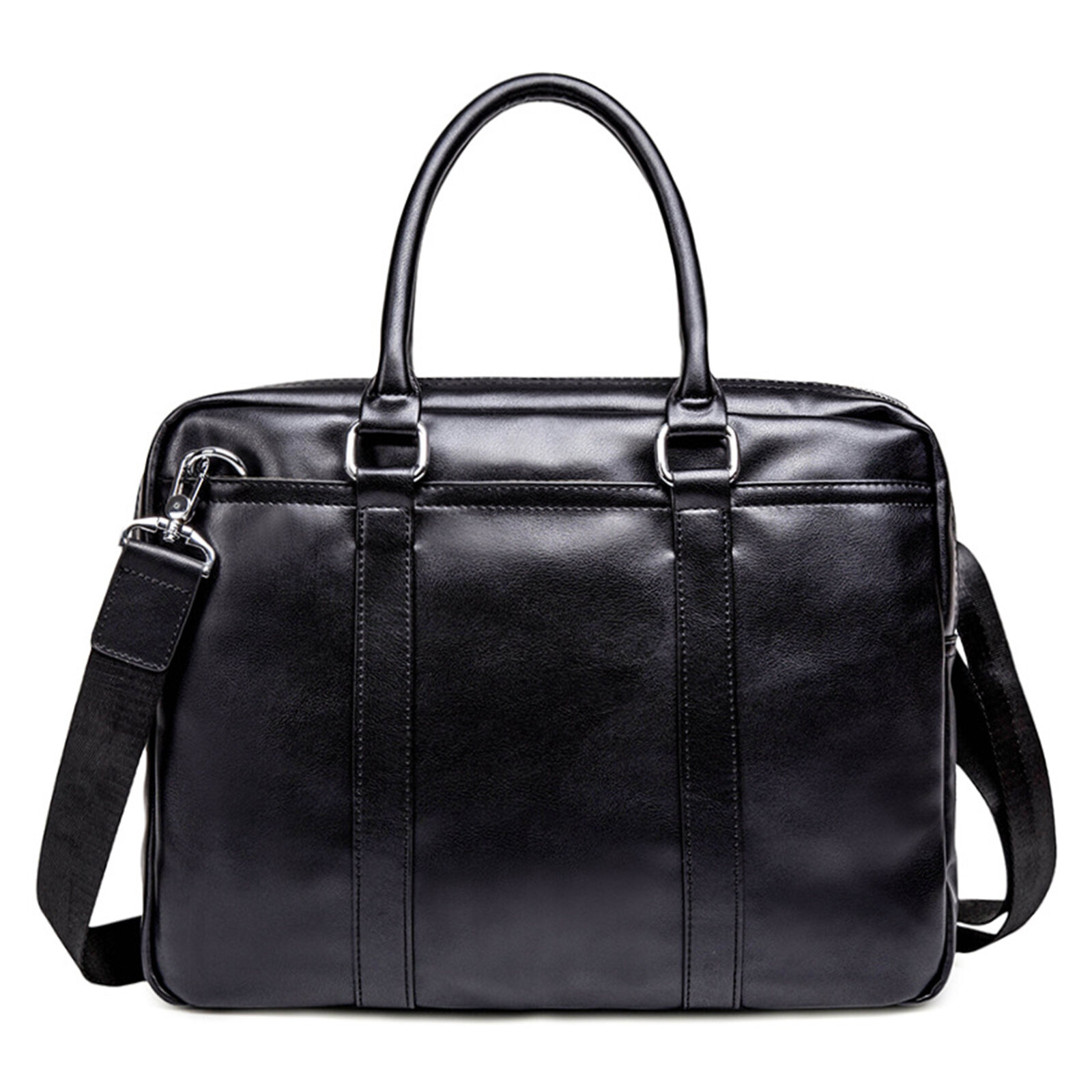 Menico Men Artificial Leather Business Casual Briefcase Large Capacity Multifunctional Handbag Shoulder Messenger Bag