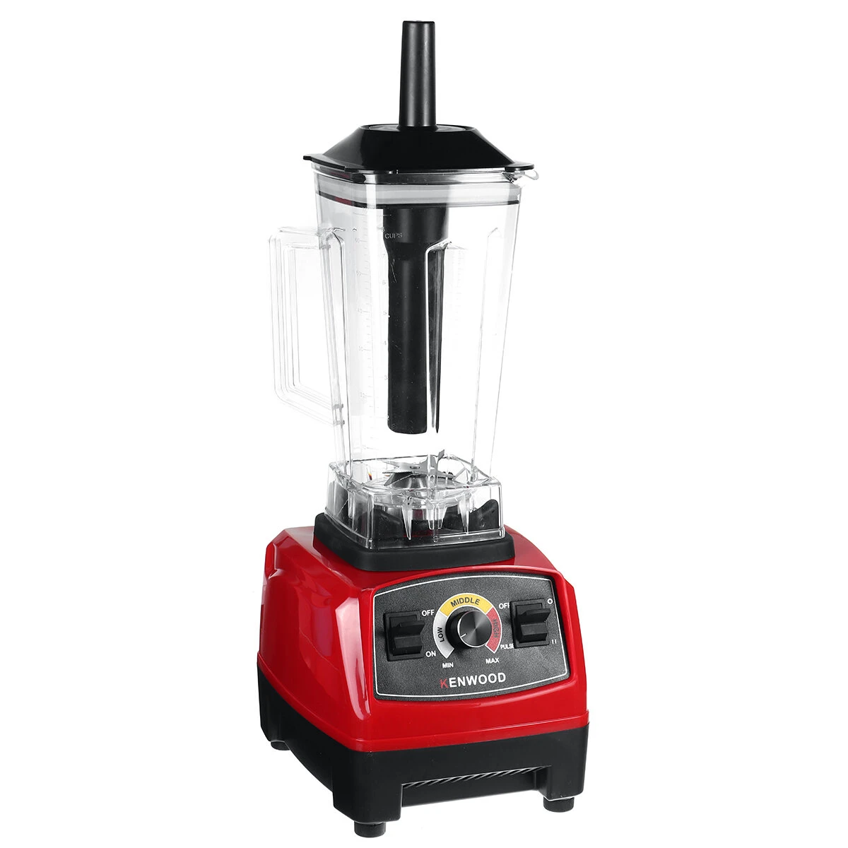 Commercial Blender Mixer Food Processor Kitchen Juicer Smoothie Ice Crush 3500W - Red EU Plug