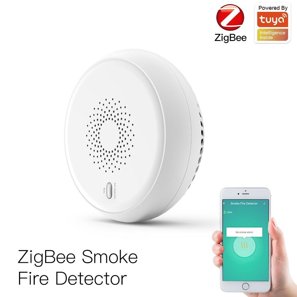 

MoesHouse ZB Smart Smoke Fire Alarm Sensor Detector Home Security System Battery-powered Alarm Wireless Smart Life Tuya