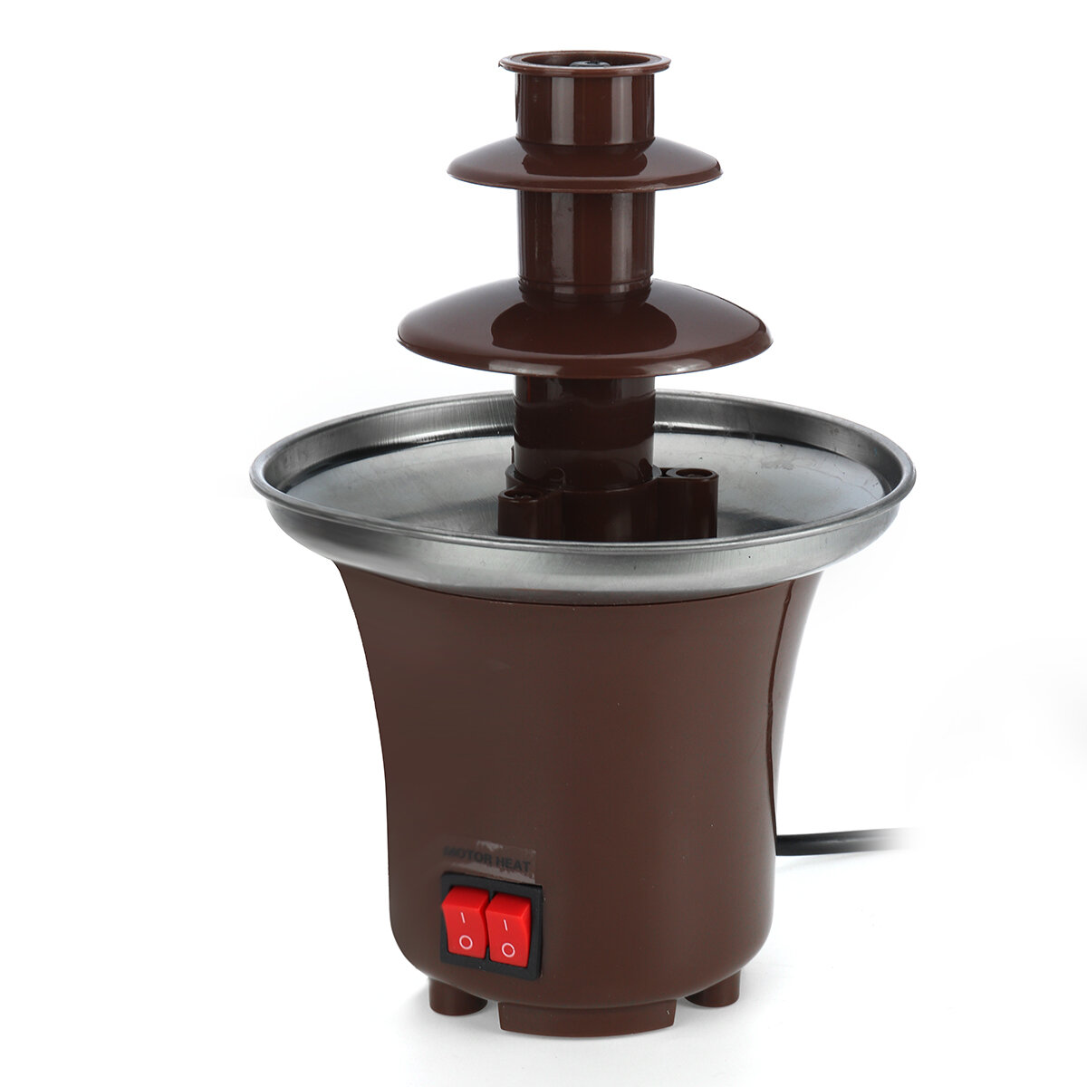 

Mini Chocolate Fountain Three Layers Creative Chocolate Melt With Heating Fondue Machine Diy Melt Waterfall Pot