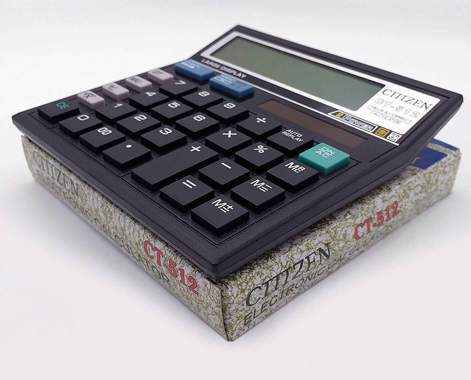 CT-512 Zonnecalculator 12 Digitale rekenmachine Zwarte rekenmachine
