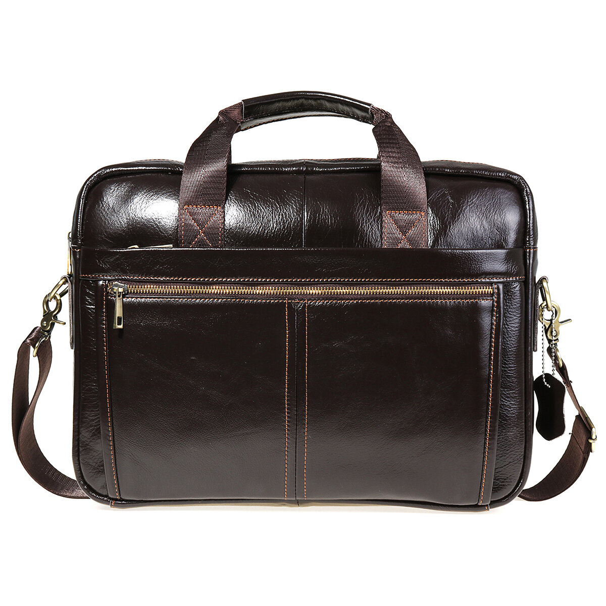 

Cowhide Leather Business Briefcase Laptop Bag Retro Men's Bag Schoolbag Handbag Messenger Shoulder Bag for 13.3inch Note