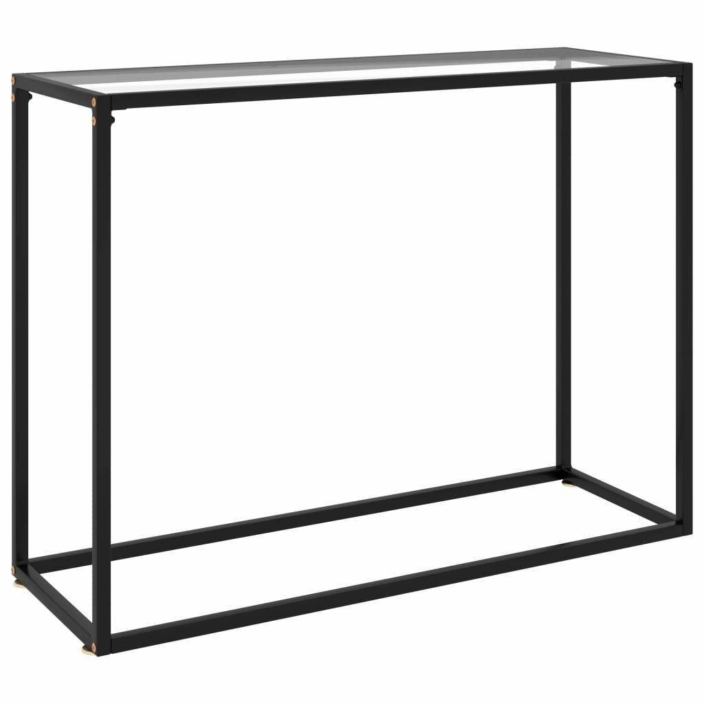 Console Table Transparent 39.4″x13.8″x29.5″ Tempered Glass