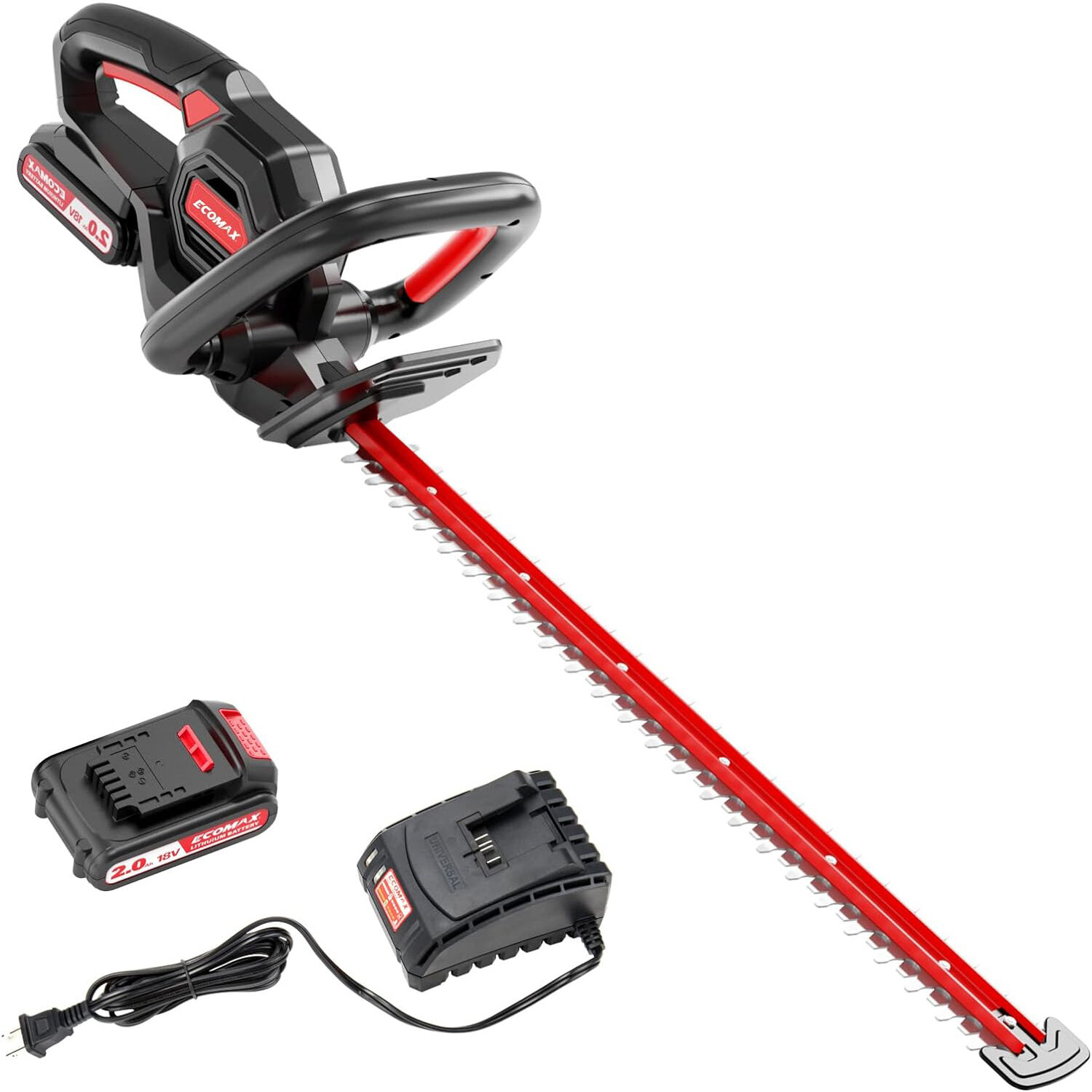 

[USA Direct] ECOMAX ELG06 18V 22-Inch Cordless Hedge Trimmer Ideal for Pruning Branches in Your Backyard, Garden Hedge T