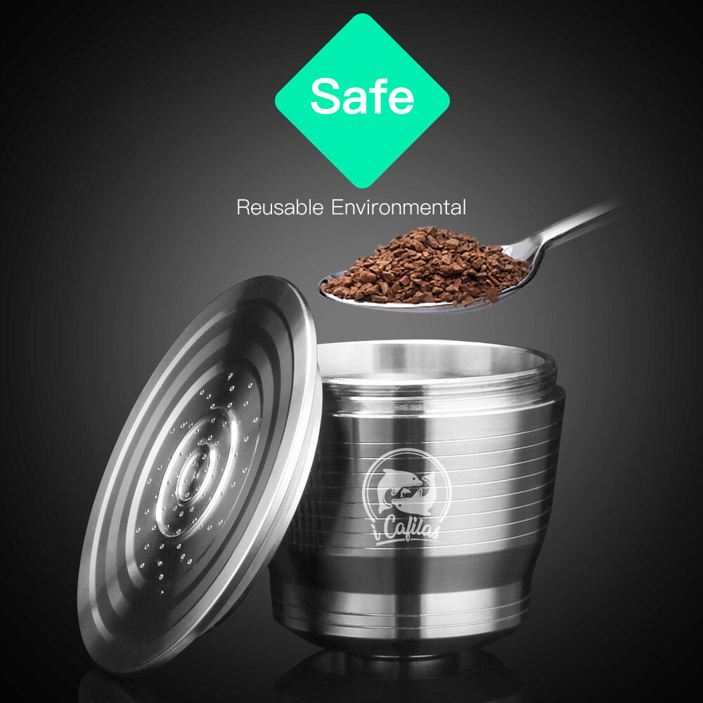ステンレス鋼のコーヒーカプセル再利用可能な耐久性のある耐食性耐酸性コーヒーマシンの掃除が簡単