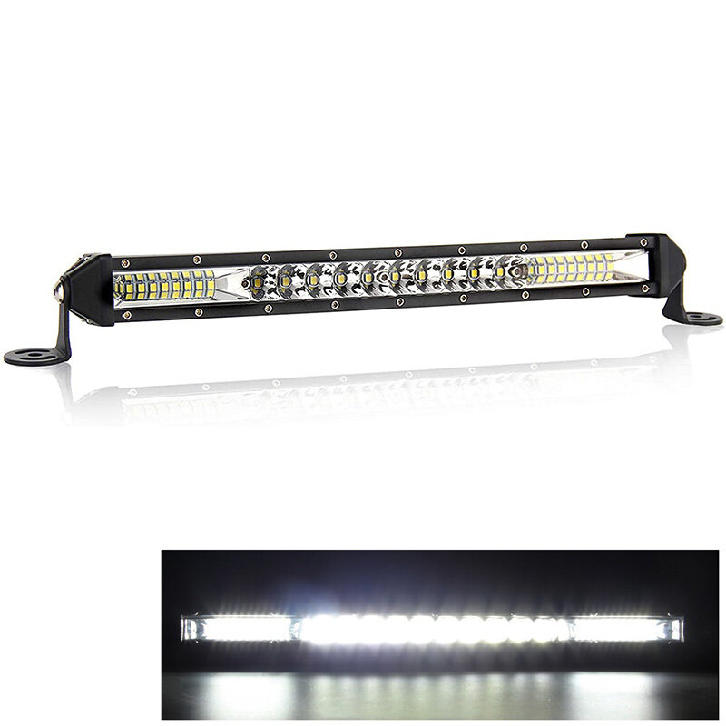 

1PC 12 Inch 78W 6000K LED Work Light Bar Single Row Combo Beam Spot Flood IP68 Waterproof for Driving Off Road SUV Boat