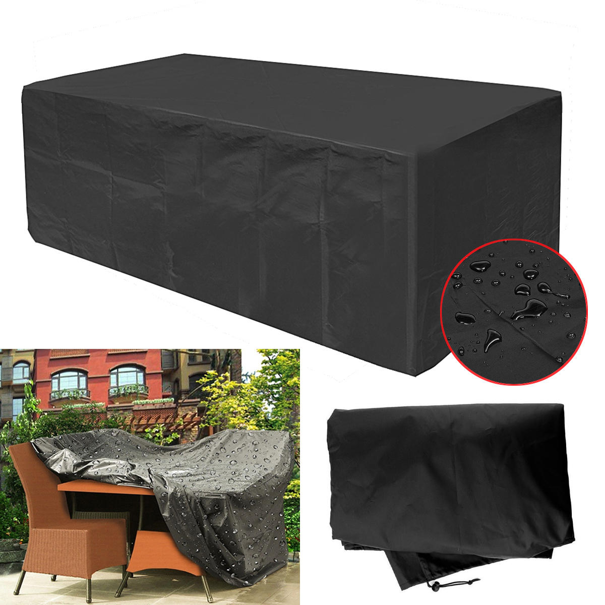 270x180x89CM Garden Patio Furniture Dust Cover Waterproof Oxford Outdoor Rattan Table Protection  