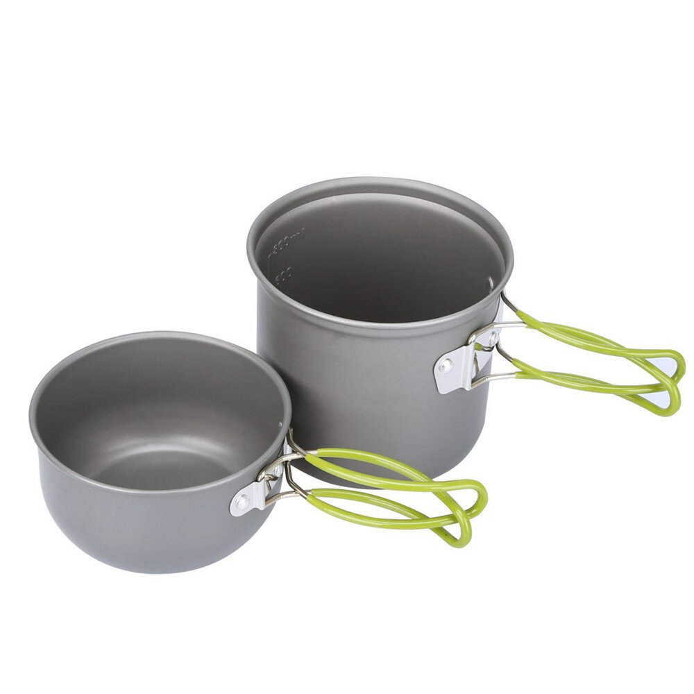 Ultra-light Camping Cookware Utensils Set Outdoor Backpacking Hiking Picnic Cooking Travel Tableware Pot