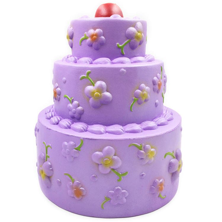 

Giggle Bread Giant Squishy Three-layer Flower Cake Humongous Jumbo 25CM Rose Slow Rebound Gift Decor Collection